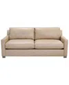 Macy's Stacia 82" Leather Upholstery Sofa In Brown