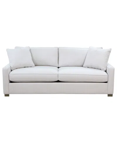 Macy's Stacia 87" Fabric Fully Padded Sofa In Silver