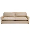 Macy's Stacia 87" Leather Upholstery Sofa In Brown