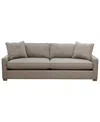 Macy's Stacia 97" Fabric Deep Seated Sofa In Brown
