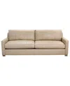 Macy's Stacia 97" Leather Upholstery Sofa In Brown
