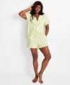 Macy's State Of Day Women's Fluid Knit Notched-collar Pajama Set, Exclusively At