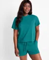 Macy's State Of Day Women's Relaxed-fit Short-sleeve Tee, Exclusively At  In Green