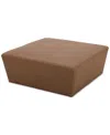 Macy's Stolly Leather Ottoman, Created For  In Butternut