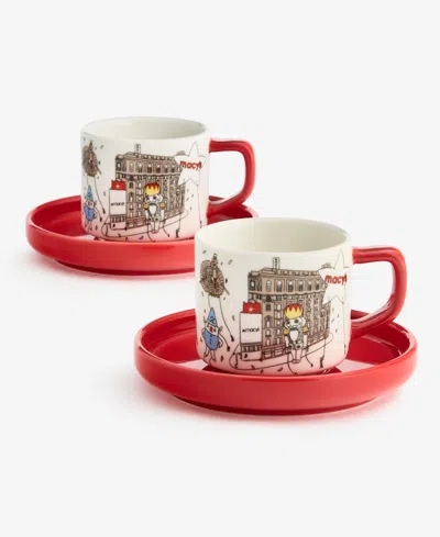 Macy's Stoneware Espresso Set For 2,  Exclusive In Multi