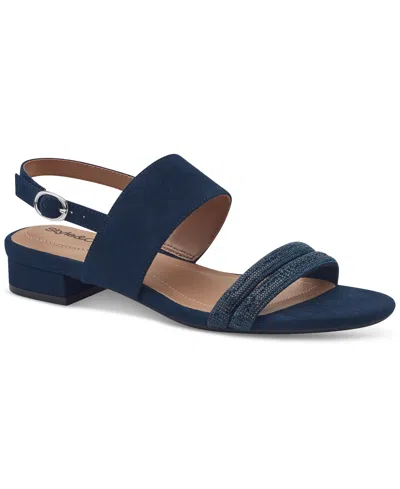 Macy's Style & Co Selbiee Slingback Dress Sandals, Created For  In Navy