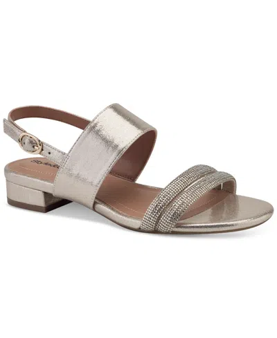 Macy's Style & Co Selbiee Slingback Dress Sandals, Created For  In Platino