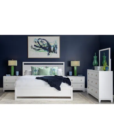 Macy's Summerland 3pc Bedroom Set (california King Panel Bed, Dresser, Nightstand) In White