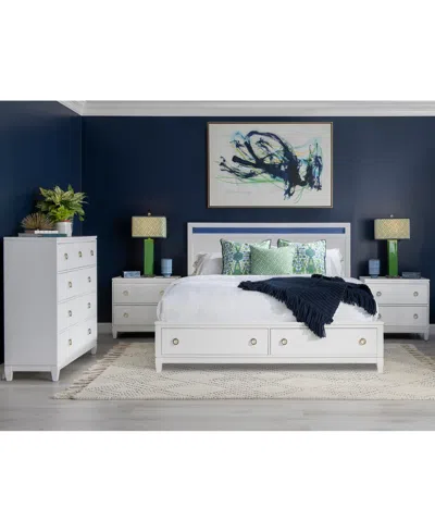 Macy's Summerland 3pc Bedroom Set (california King Panel Storage Bed, Chest, Nightstand) In White