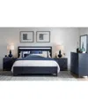 Macy's Summerland 3pc Bedroom Set (queen Panel Bed, Dresser, Nightstand) In Blue