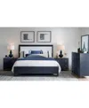 Macy's Summerland 3pc Bedroom Set (queen Upholstered Bed, Dresser, Nightstand) In Blue