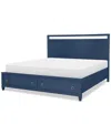 Macy's Summerland Panel King Storage Bed In Blue