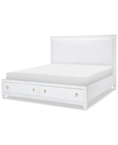 Macy's Summerland Upholstered King Storage Bed In White