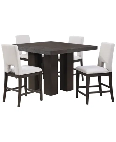 Macy's Summit 5-piece Dining Set (counter Table & 4 Counter Chairs),  Exclusive In Black