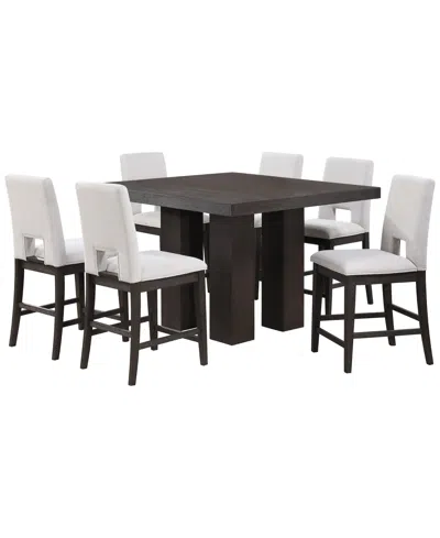 Macy's Summit 7-piece Dining Set (counter Table & 6 Counter Chairs),  Exclusive In Multi