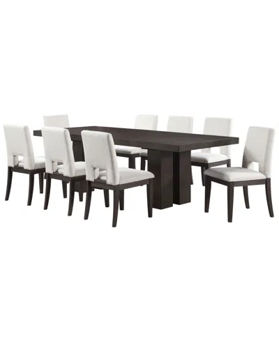 Macy's Summit 9-piece Dining Set (table & 8 Side Chairs),  Exclusive In Multi