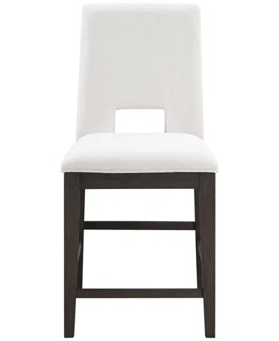 Macy's Summit Eggshell Upholstered Counter Chair,  Exclusive In Black