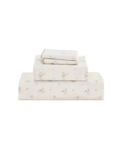 Macy's Sunham Callie Floral 200 Thread Count Cotton 4 Pc. Sheet Sets In Blue