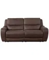 Macy's Tanico 3-pc. Modular Sofa With 2 Power Motion Chairs & 1 Console In Grey