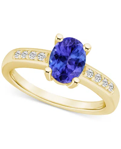 Macy's Tanzanite (1-1/4 Ct. T.w.) & Diamond (1/8 Ct. T.w.) Ring Set In 14k Gold