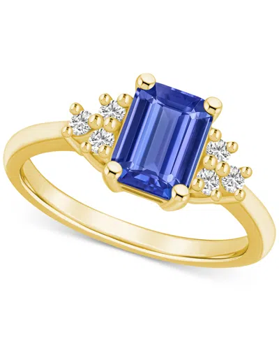 Macy's Tanzanite (1-5/8 Ct. T.w.) & Diamond (1/5 Ct. T.w.) Ring Set In 14k Gold