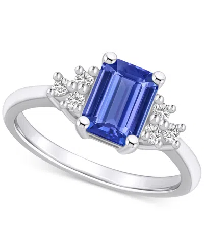 Macy's Tanzanite (1-5/8 Ct. T.w.) & Diamond (1/5 Ct. T.w.) Ring Set In 14k Gold In White Gold