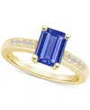 Macy's Tanzanite (1-5/8 Ct. T.w.) & Diamond (1/8 Ct. T.w.) In 14k Gold In Gold