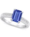 Macy's Tanzanite (1-5/8 Ct. T.w.) & Diamond (1/8 Ct. T.w.) In 14k Gold In White Gold