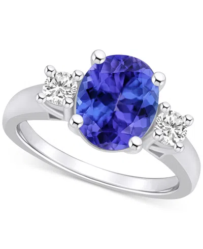 Macy's Tanzanite (2-3/4 Ct. T.w.) & Diamond (1/3 Ct. T.w.) Oval Ring In 14k Gold In White Gold