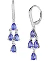 Macy's Tanzanite (3 Ct. T.w.) & White Sapphire (1/10 Ct. T.w.) In Sterling Silver, Also In Emerald, Ruby Or In Purple