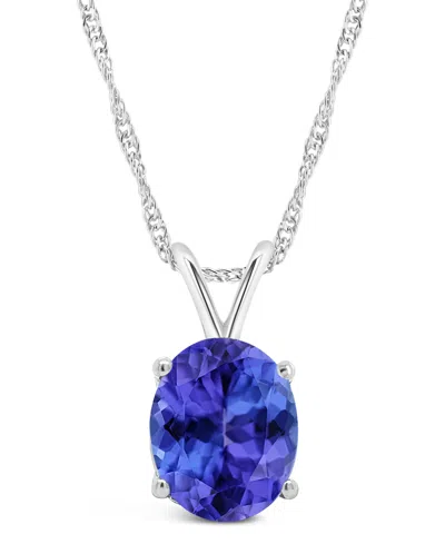 Macy's Tanzanite Pendant Necklace (3-1/6 Ct. T.w.) In 14k Yellow Gold (also In 14k White Gold) In Metallic