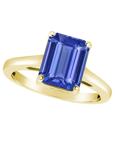 Macy's Tanzanite Ring (2-3/4 Ct. T.w.) In 14k Yellow Gold (also In 14k White Gold) In Blue