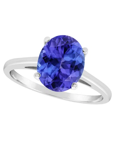 Macy's Tanzanite Ring (3-1/6 Ct. T.w.) In 14k Yellow Gold (also In 14k White Gold) In Blue