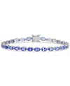 Macy's Tanzanite Tennis Bracelet (6 Ct. T.w.) In Sterling Silver In Tanzanite