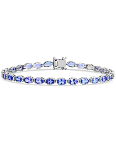 Macy's Tanzanite Tennis Bracelet (6 Ct. T.w.) In Sterling Silver