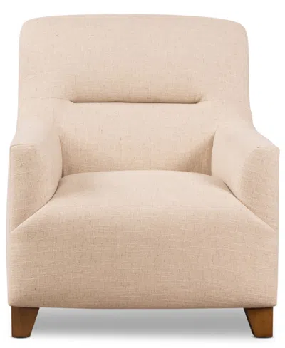 Macy's Teddie 41" Fabric Accent Chair In Neutral