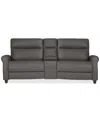 Macy's Thandler 3-pc. Leather Sofa With 2 Power Recliners And 1 Storage Console, Exclusively At