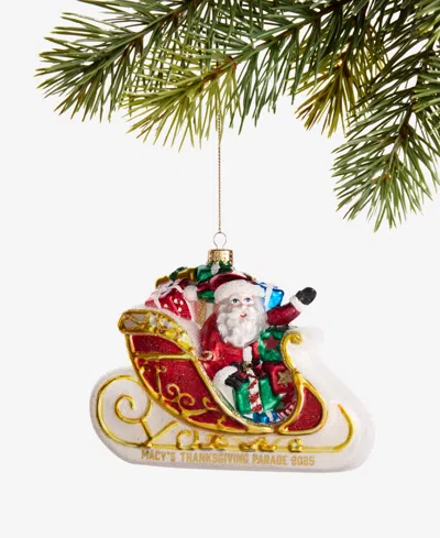 Macy's Thanksgiving Day Parade 2025 Glass Santa's Sleigh Ornament,  Exclusive In Multi