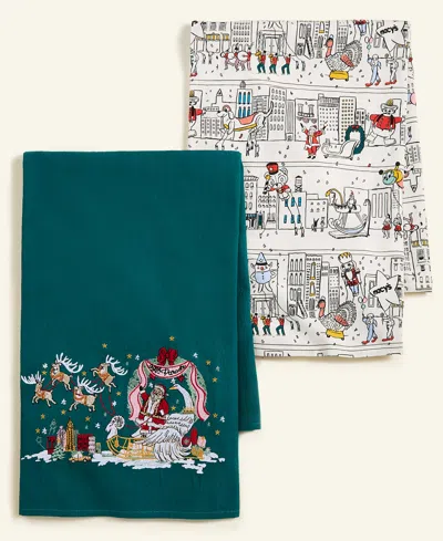 Macy's Thanksgiving Day Parade 2025 Nyc Scenic Kitchen Towels, Set Of 2,  Exclusive In White