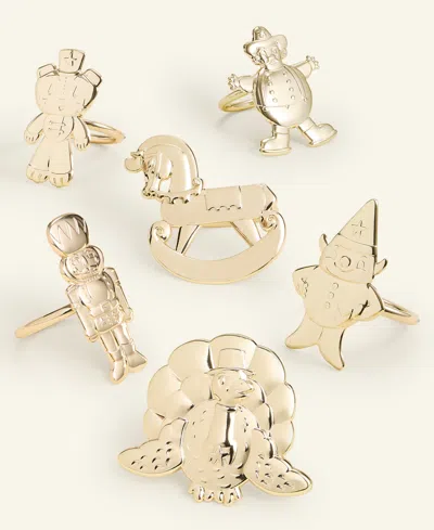 Macy's Thanksgiving Day Parade Brass Napkin Rings, Set Of 6,  Exclusive In Brown