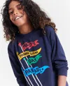 Macy's Thanksgiving Day Parade Little & Big Kids Long Sleeve T-shirt, Created For  In Navy Blaze