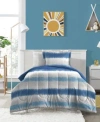 Macy's Dream Factory Tie Dye Stripe Comforter Sets Bedding In Blue