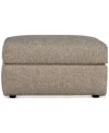 Macy's Tilmar Fabric Ottoman, Exclusively At  In Charcoal
