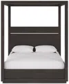 Macy's Tivie 3pc Bedroom Set (canopy Queen Bed + Chest + Nightstand), Created For  In Brown