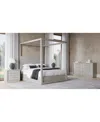Macy's Tivie 3pc Bedroom Set (full Canopy Bed + Dresser + Nightstand), Created For  In Grey