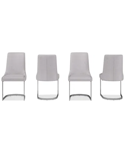 Macy's Tivie 4 Pc Dining Chair Set, Created For  In Gray