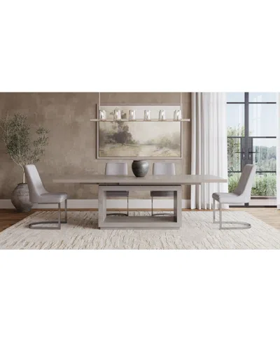 Macy's Tivie 5 Pc Dining Set (rectangular Table + 4 Dining Chairs), Created For  In Neutral