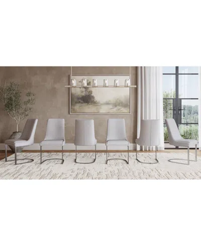 Macy's Tivie 6 Pc Dining Chair Set, Created For  In White