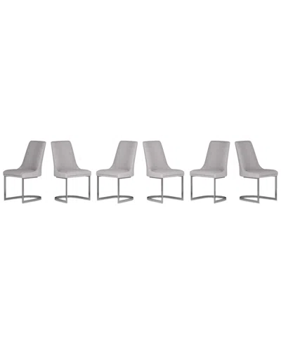 Macy's Tivie Dining Chair 6pc Set In Stone