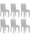 Macy's Tivie 6 Pc Wood Dining Chair Set, Created For  In Stone